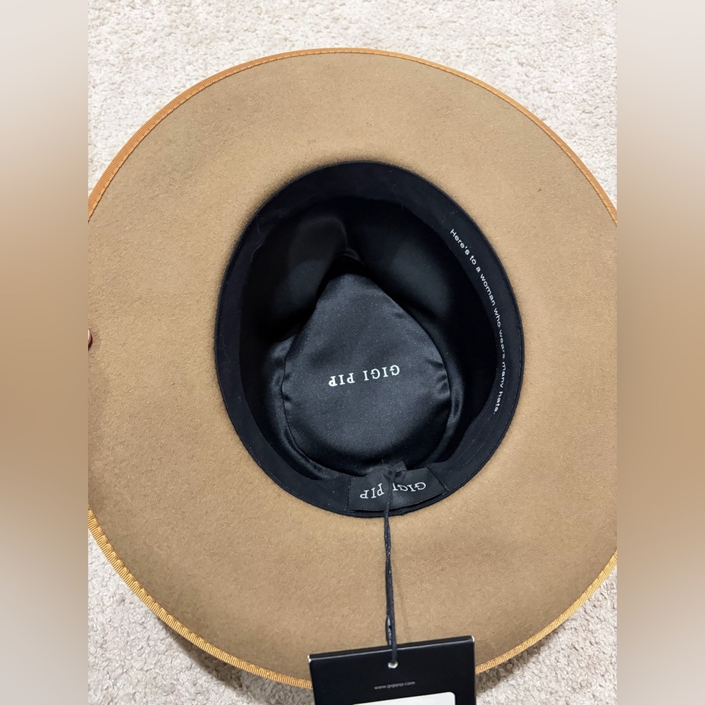 Gigi Pip MONROE RANCHER Wool Hat - NWT - brown - size S/M 57 - Picture 6 of 10
